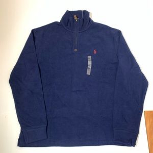 Polo Ralph Lauren Mens Large Navy 1/4 Zip Sweater
